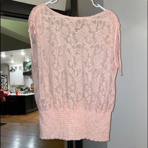 cute sheer light pink medium top